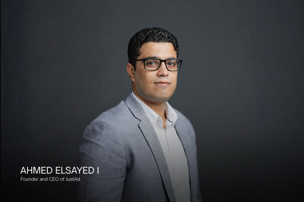 JustAd founder Ahmed Elsayed